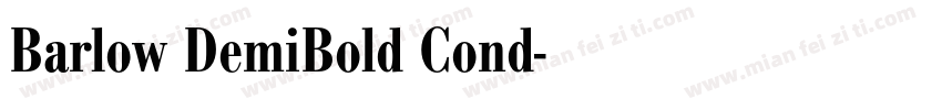 Barlow DemiBold Cond字体转换